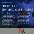 #eklitera Temmuz Şiir Seçkisi