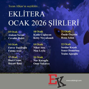 eklitera ocak son düzelti Tozan Alkan seçiciliğinde #eklitera Ocak Şiirleri