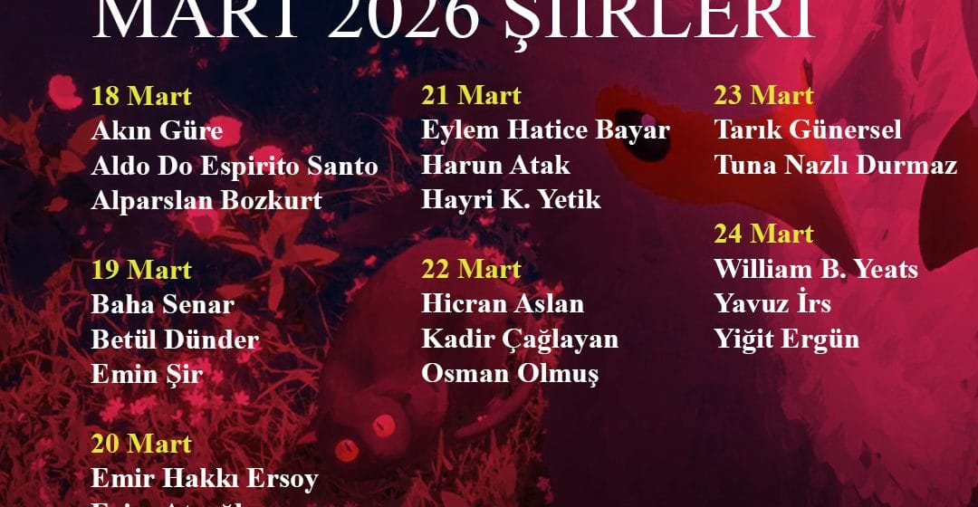 #eklitera Mart Şiir Seçkisi